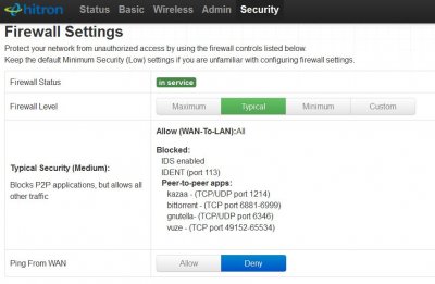 Can I change my router firewall settings | Wilders Security Forums