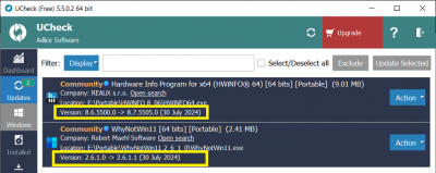 UCheck v5_5_0_2 Erroneous Detections Portable HWiNFO WhyNotWin11 30 Jul 2024.png